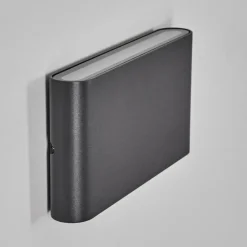 hofstein Gamas Lampe murale d´extérieur, Luminaire de salle de bain, Luminaire Up & Down, Applique murale Anthracite, 1 lumière