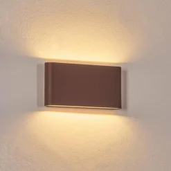 hofstein Gamas Lampe murale d´extérieur, Luminaire de salle de bain, Luminaire Up & Down, Applique murale LED Rouille, 1 lumière