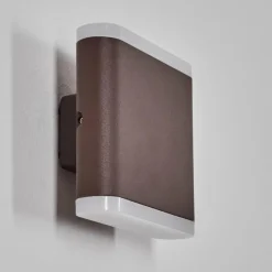hofstein Gamas Lampe murale d´extérieur, Luminaire Up & Down, Applique murale LED Rouille, 1 lumière