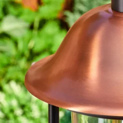 Luminaires Rustiques-hofstein Gascon Eclairage de chemin Cuivre, Noir, 1 lumière