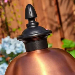 Luminaires Rustiques-hofstein Gascon Eclairage de chemin Cuivre, Noir, 1 lumière