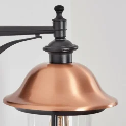 Luminaires Rustiques-hofstein Gascon Lampe murale d´extérieur, Applique murale Cuivre, Noir, 1 lumière