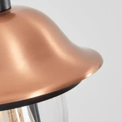 Luminaires Rustiques-hofstein Gascon Lampe murale d´extérieur, Applique murale Cuivre, Noir, 1 lumière