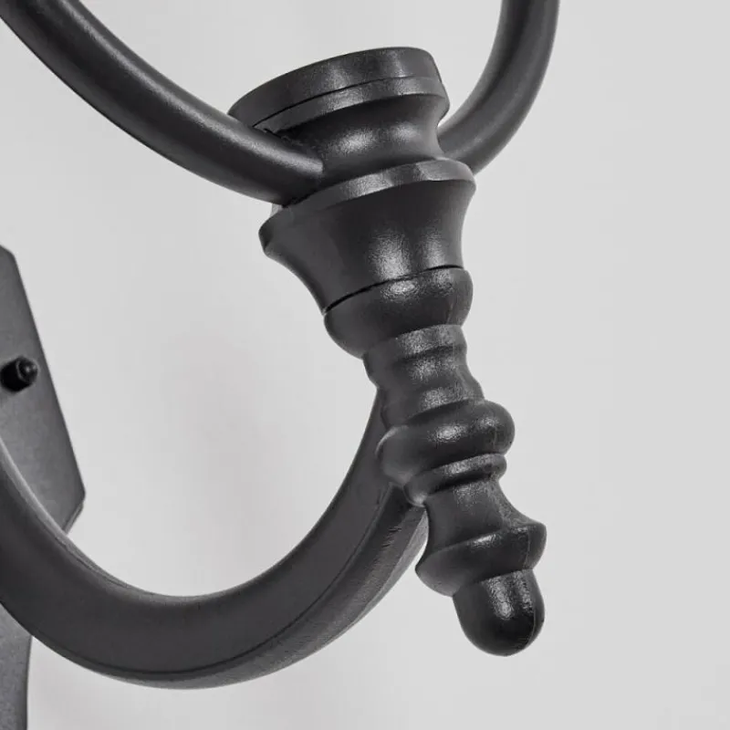 Luminaires Rustiques-hofstein Gascon Lampe murale d´extérieur, Applique murale Cuivre, Noir, 1 lumière