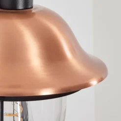 Luminaires Rustiques-hofstein Gascon Lampe murale d´extérieur, Applique murale Cuivre, Noir, 1 lumière