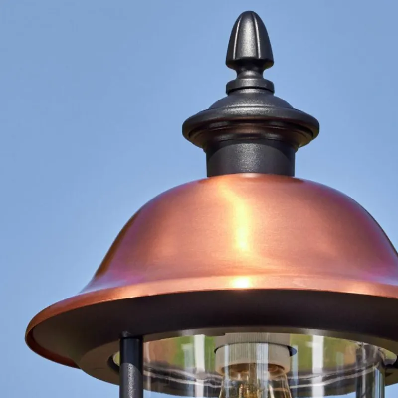 Luminaires Rustiques-hofstein Gascon Luminaire extérieur, Réverbère, Eclairage de chemin Noir, 2 lumières