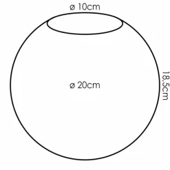 Suspension Verre Fumé-hofstein Gastor 20 cm Chrome, Fumé