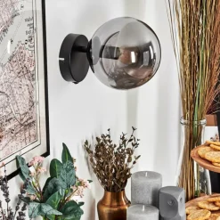 hofstein Gastor Boule lumineuse, Applique murale, Spot mural Fumé, 1 lumière