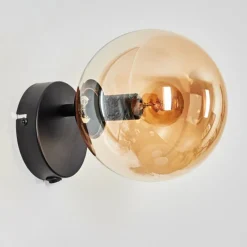 hofstein Gastor Boule lumineuse, Applique murale, Spot mural Ambre, 1 lumière