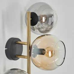 Lampes Dorées-hofstein Gastor Boule lumineuse, Applique murale Or, Noir, 3 lumières