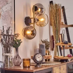 Lampes Dorées-hofstein Gastor Boule lumineuse, Applique murale Or, Noir, 3 lumières