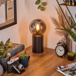 hofstein Gastor Boule lumineuse, Lampe de bureau, Lampe à poser Fumé, 1 lumière