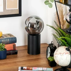 hofstein Gastor Boule lumineuse, Lampe de bureau, Lampe à poser Fumé, 1 lumière