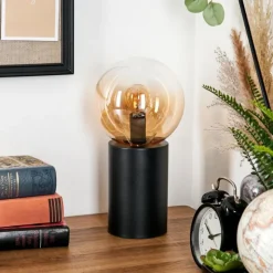 hofstein Gastor Boule lumineuse, Lampe de bureau, Lampe à poser Ambre, Clair, 1 lumière