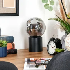 hofstein Gastor Boule lumineuse, Lampe de bureau, Lampe à poser Fumé, 1 lumière