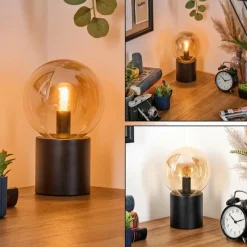 hofstein Gastor Boule lumineuse, Lampe de bureau, Lampe à poser Ambre, 1 lumière