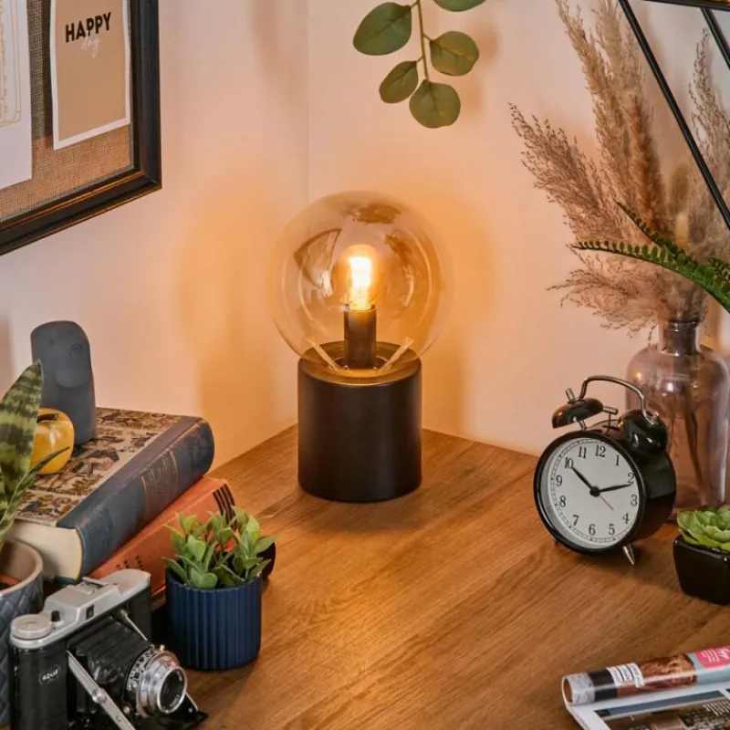 hofstein Gastor Boule lumineuse, Lampe de bureau, Lampe à poser Ambre, 1 lumière