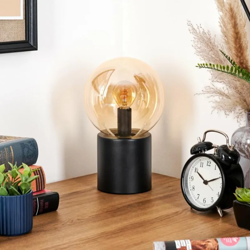 hofstein Gastor Boule lumineuse, Lampe de bureau, Lampe à poser Ambre, 1 lumière