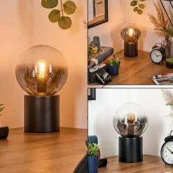 hofstein Gastor Boule lumineuse, Lampe de bureau, Lampe à poser Clair, Fumé, 1 lumière