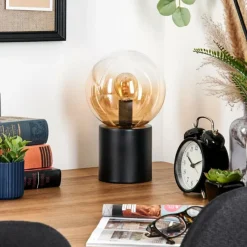 hofstein Gastor Boule lumineuse, Lampe de bureau, Lampe à poser Ambre, Clair, 1 lumière