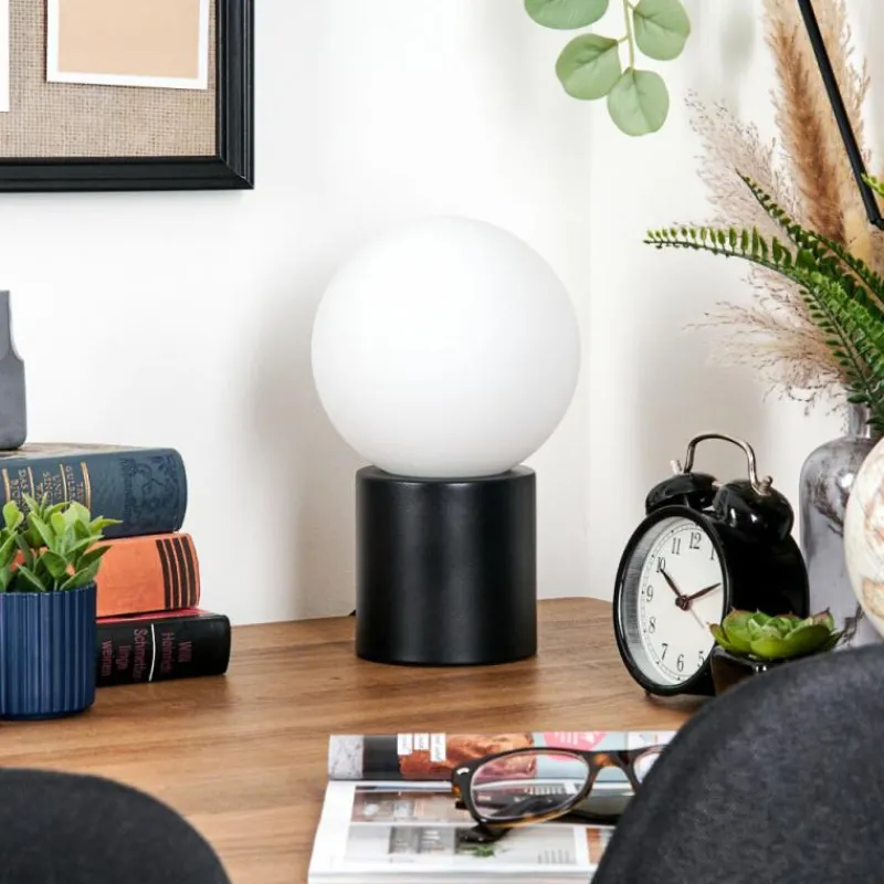 hofstein Gastor Boule lumineuse, Lampe de bureau, Lampe à poser 15 cm Blanc, 1 lumière