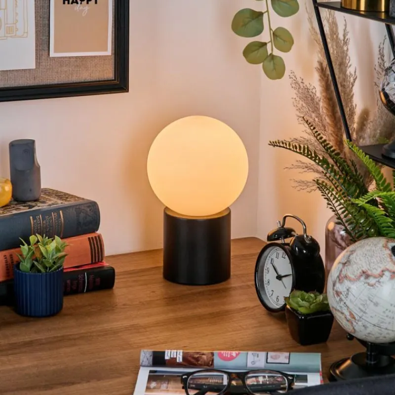 hofstein Gastor Boule lumineuse, Lampe de bureau, Lampe à poser 15 cm Blanc, 1 lumière