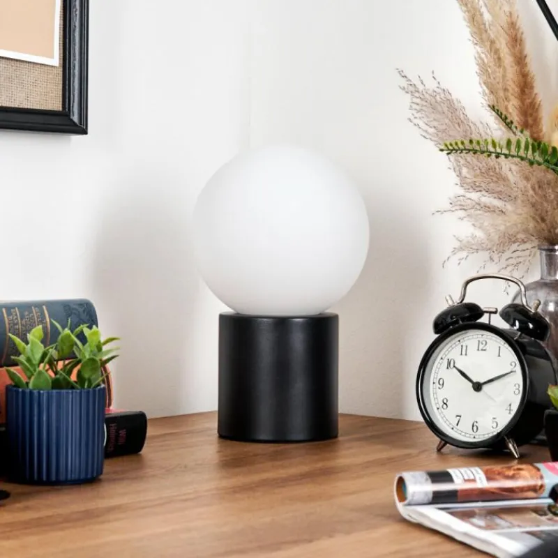 hofstein Gastor Boule lumineuse, Lampe de bureau, Lampe à poser 15 cm Blanc, 1 lumière