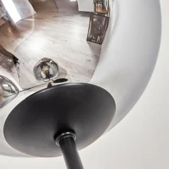 hofstein Gastor Boule lumineuse, Lampadaire Chrome, Clair, Fumé, 3 lumières