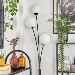 hofstein Gastor Boule lumineuse, Lampadaire Blanc, 3 lumières