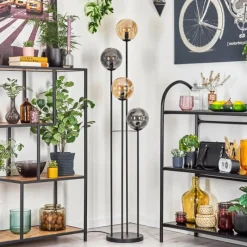 hofstein Gastor Lampadaire 30 cm Ambre, Fumé, 4 lumières