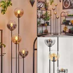Suspension Verre Fumé-hofstein Gastor Lampadaire 30 cm Ambre, Clair, Fumé, 4 lumières