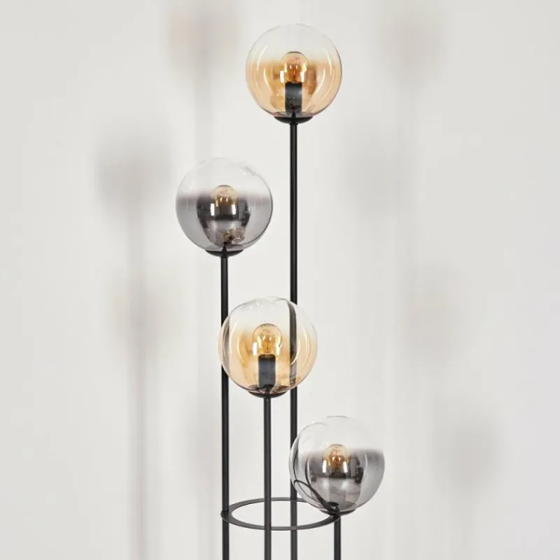 Suspension Verre Fumé-hofstein Gastor Lampadaire 30 cm Ambre, Clair, Fumé, 4 lumières