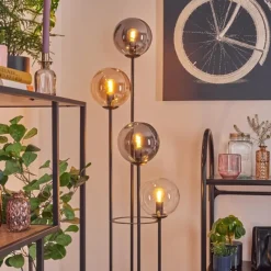 hofstein Gastor Lampadaire 30 cm Ambre, Clair, Fumé, 4 lumières
