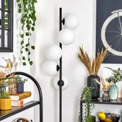 hofstein Gastor Lampadaire 33 cm Blanc, 5 lumières