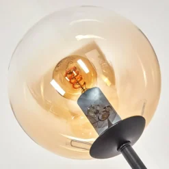 hofstein Gastor Lampadaire 30 cm Bois clair, Noir, 4 lumières