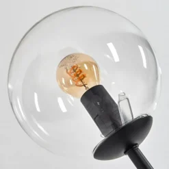 hofstein Gastor Lampadaire 30 cm Bois clair, Noir, 4 lumières