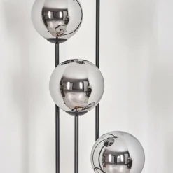 hofstein Gastor Lampadaire 25 cm Bois clair, Noir, 4 lumières