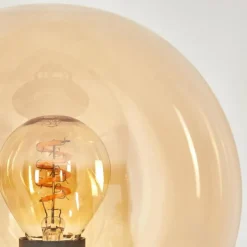 hofstein Gastor Lampadaire 30 cm Bois foncé, Noir, 3 lumières