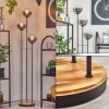 hofstein Gastor Lampadaire 25 cm Bois clair, Noir, 3 lumières