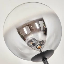 hofstein Gastor Lampadaire 30 cm Bois clair, Noir, 3 lumières