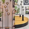 hofstein Gastor Lampadaire 30 cm Bois foncé, Noir, 4 lumières