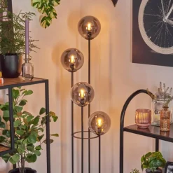 hofstein Gastor Lampadaire 30 cm Fumé, 4 lumières