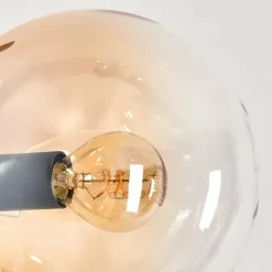 Suspension Verre Fumé-hofstein Gastor Lampadaire 33 cm Noir, 5 lumières