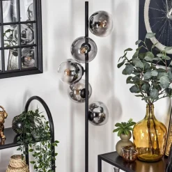 hofstein Gastor Lampadaire 33 cm Noir, 5 lumières