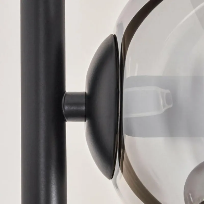 hofstein Gastor Lampadaire 33 cm Noir, 5 lumières