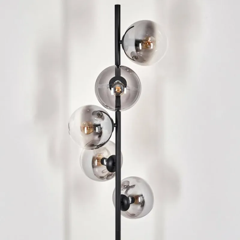 hofstein Gastor Lampadaire 33 cm Noir, 5 lumières