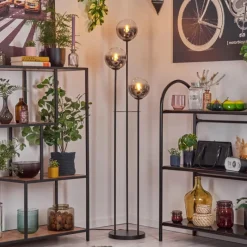 hofstein Gastor Lampadaire 30 cm Noir, 3 lumières