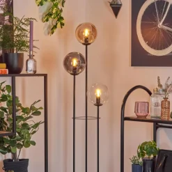 hofstein Gastor Lampadaire 30 cm Noir, 3 lumières