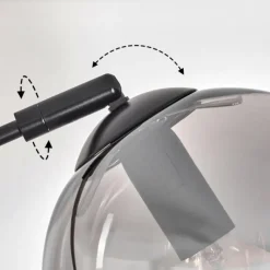 hofstein Gastor Lampadaire Ambre, Clair, Fumé, 3 lumières