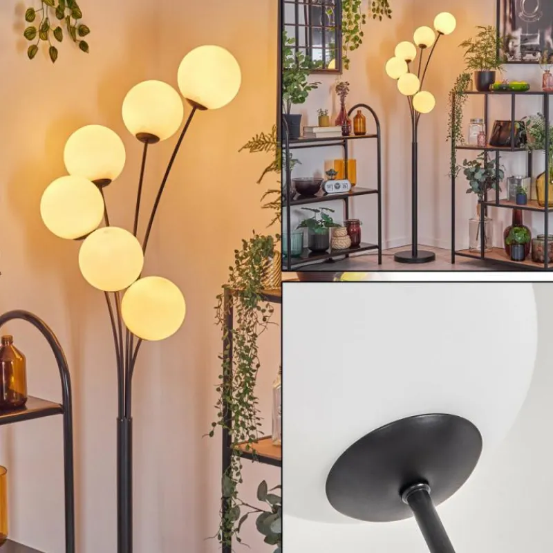 hofstein Gastor Lampadaire Blanc, 6 lumières